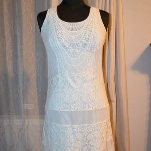 Knee Length Dress SIZE S Magic White Sleeveless